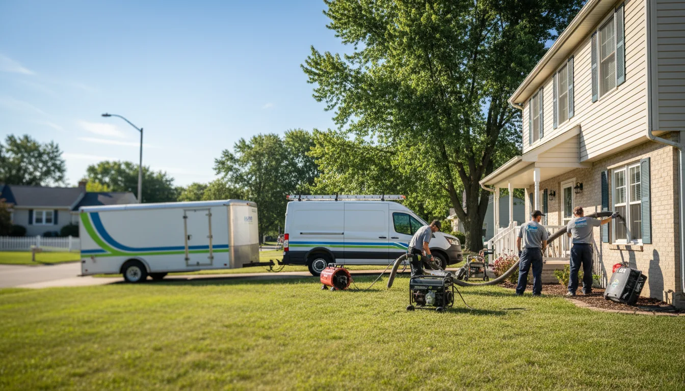 Flooded Basement Restoration And Cleanup With Repair in Le Claire, IA near me